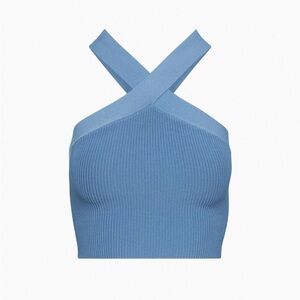 Aritzia Babaton Sculpt Knit Criss Cross Cropped Tank